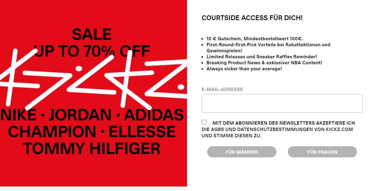 SALE-Programm bei Kickz